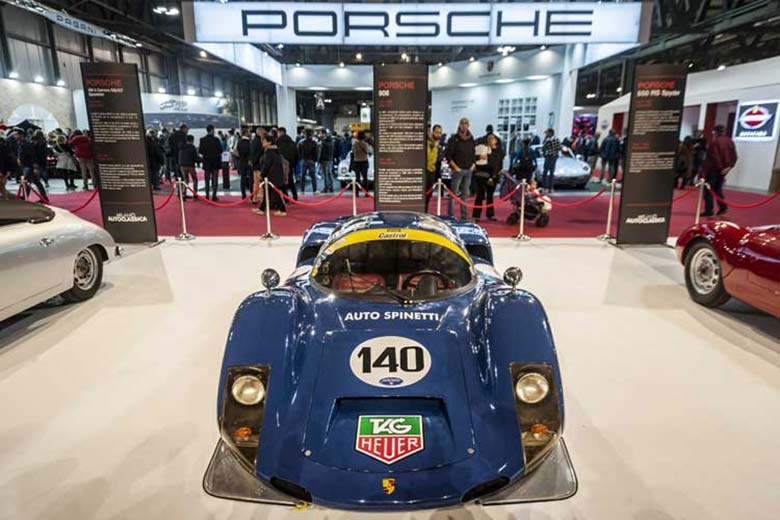 A vintage Porsche at Milano AutoClassica