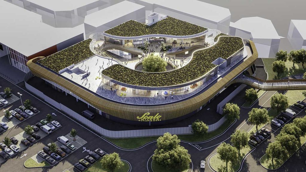 A rendering of the future restyling of Scalo Milano Outlet & More