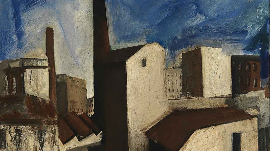 A detail of Mario Sironi's Paesaggio Urbano, 1925-28 - © by SIAE 2021